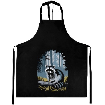 Discover Cottagecore Forest Raccoon Serenity Aprons