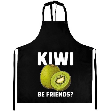 Discover Funny Saying Fruit Pun Kiwi Be Friends Aprons