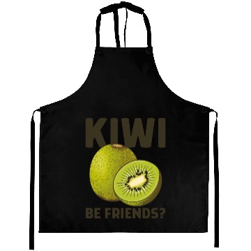 Discover Funny Saying Fruit Pun Kiwi Be Friends Aprons