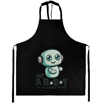 Discover Not a Robot, Just Programmed This Way Aprons