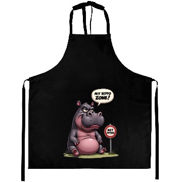 Discover Grumpy? No, Just in My Hippo Zone! Aprons