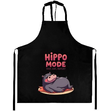 Discover Hippo Mode: Nap, Eat, Repeat. Aprons
