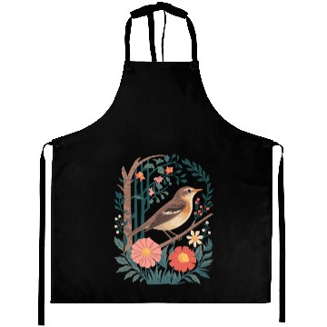 Discover Cottagecore Bird and Floral Harmony Aprons