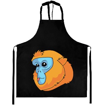 Discover Monkey Lover Golden Snub Nosed Monkey Face Aprons