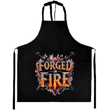 Discover Forged in Fire - Medieval Typography Aprons