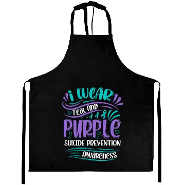 Discover Wellness Collection - I Wear Purple & Teal Aprons