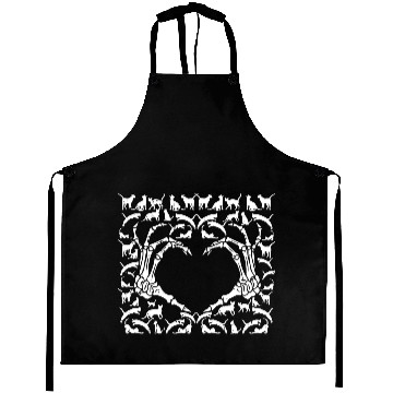 Discover Skeletal Cat-titude: A Spooky Love Aprons
