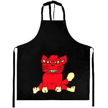 Discover Demon Monster Cat Halloween Fun Horror Devil Horns Aprons