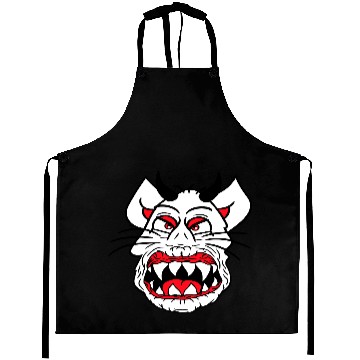 Discover Demon Monster Cat Halloween Fun Horror Devil Horns Aprons