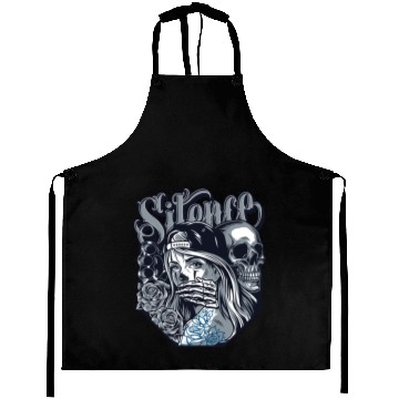Discover silence Chicano Vintage Design Aprons