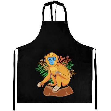 Discover Funny Golden Snub Nosed Monkey Sitting Aprons