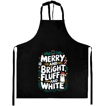 Discover Merry And Bright, Fluff And White Penguin Aprons