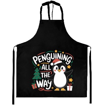 Discover Penguining All The Way Penguin Christmas Joyful Aprons