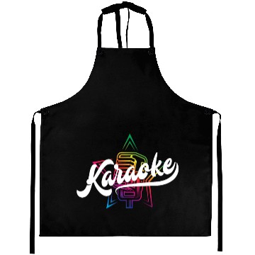 Discover Colorful Karaoke Microphone Design Aprons