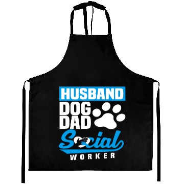Discover Husband Dog Dad Social Worker Aprons