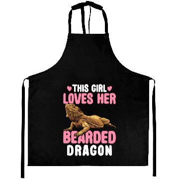 Discover This Girl Loves Her Bearded Dragon Lizard Lover Aprons