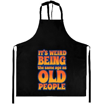 Discover Humorous Retro Typography on Aging and Perspective Aprons
