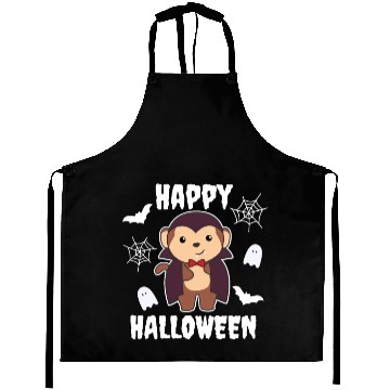 Discover Monkey Happy Halloween Cute Vampire Costume Aprons