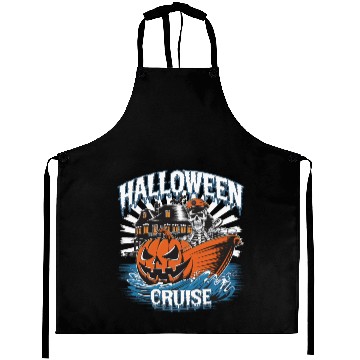 Discover Halloween Cruise skull Aprons