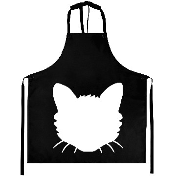 Discover Cat Face Silhouette Kitten Head Outline Outline Aprons