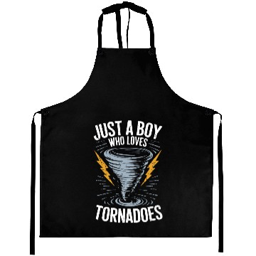 Discover Just a Boy Who Loves Tornadoes Lightning and Storm Aprons