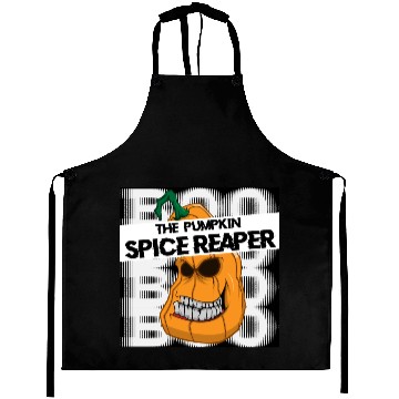 Discover Pumpkin spice reaper halloween style coffee Aprons