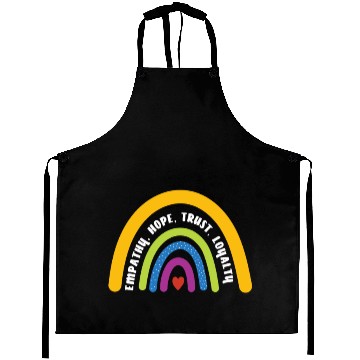 Discover Empathy Hope Trust Loyalty Rainbow Aprons