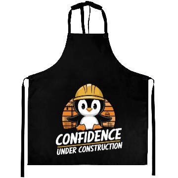 Discover Self-Confidence Penguin Under Construction Aprons