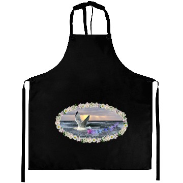 Discover sea beach sunset seagull kitsch flashy magic Aprons