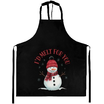 Discover I'd Melt for You - Cute Snowman Christmas Aprons