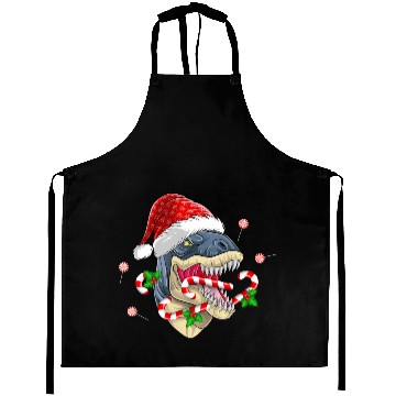 Discover Santasaurus Rex Dinosaur xmas Santa Hat Santa Hat Aprons