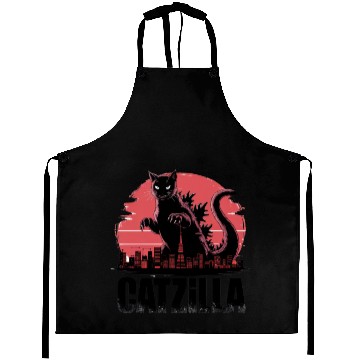 Discover Catzilla: Fierce Feline Monster Aprons