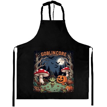 Discover Halloween goblincore enchanted forest goblin Aprons