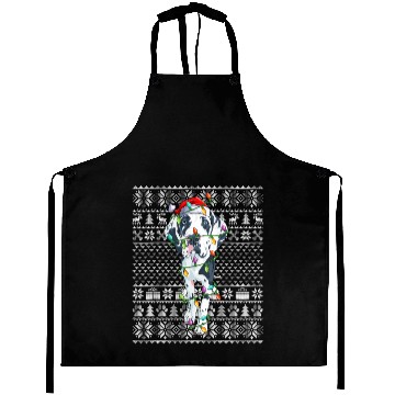 Discover Great Dane Dog Ugly Christmas Sweater Santa Hat Aprons