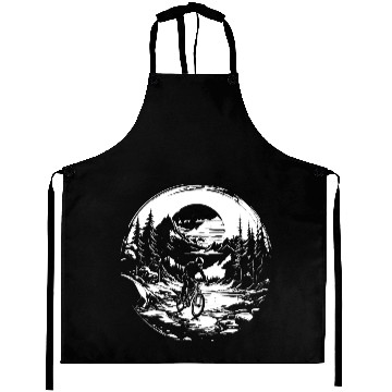 Discover Mountain Biker Graphic Aprons