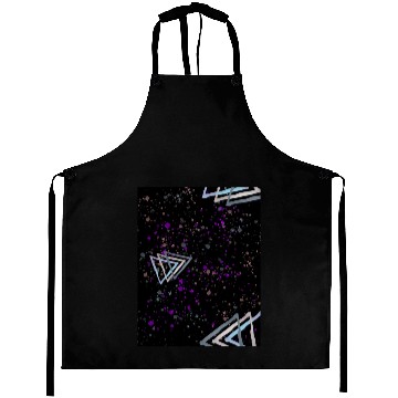 Discover Abstract Purple Triangles Aprons