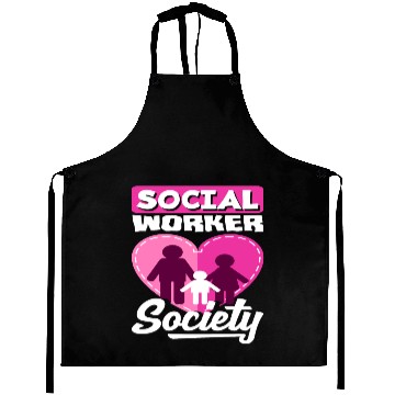 Discover Social Worker Society Heart Family Aprons