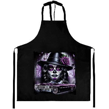 Discover lowrider catrina Sugar skull Aprons
