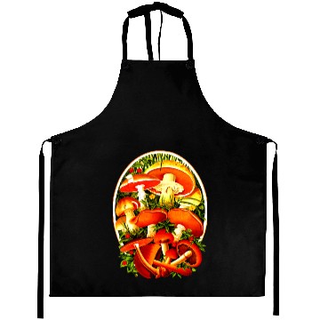 Discover mushroom collage Aprons