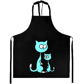 Discover 2 Curious Cats Looking Funny Mom Dad Little Kid Aprons