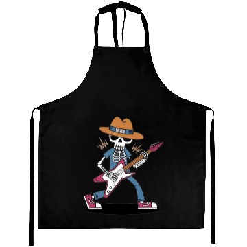 Discover skeleton guitar player Aprons