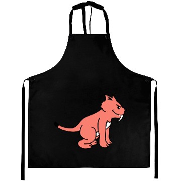 Discover Bad Wild Cat Sabre Tooth Tiger Long Teeth Tiger Aprons
