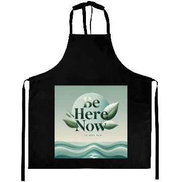 Discover "Be Here Now - Mindful Living" Aprons