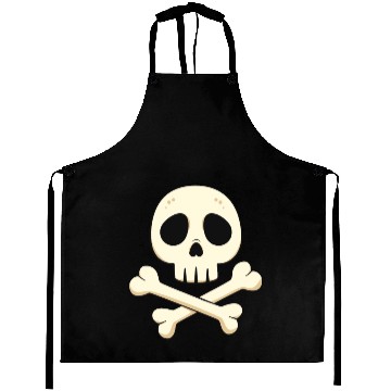 Discover Cartoon skull and crossbones Aprons