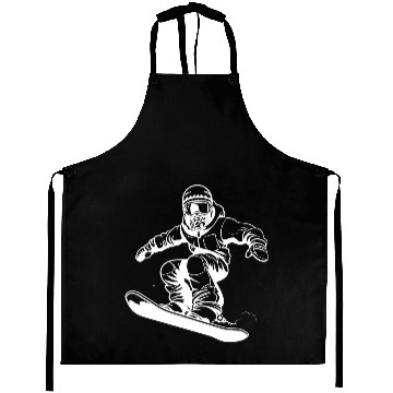 Discover Snowboarding Guy Sketch Aprons