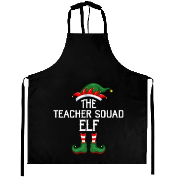 Discover The Teacher Squad Elf Christmas Aprons