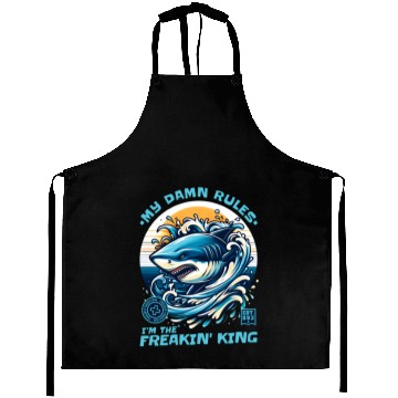 Discover Shark King Ocean Lover Design Aprons