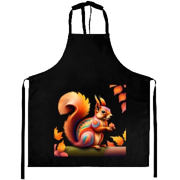 Discover Fall Squirrel Alebrije Aprons
