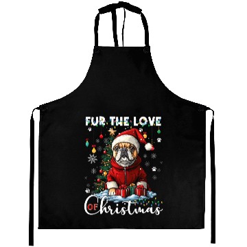 Discover French Bulldog Christmas Tree Decoration Dog Lover Aprons