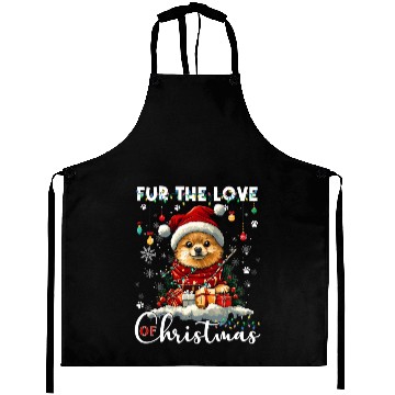 Discover Pomeranian Christmas Tree Decorations Dog Lover Aprons